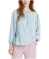 Levi's Women's Halsey Relaxed Fit 3/4 Length Sleeve Blouse