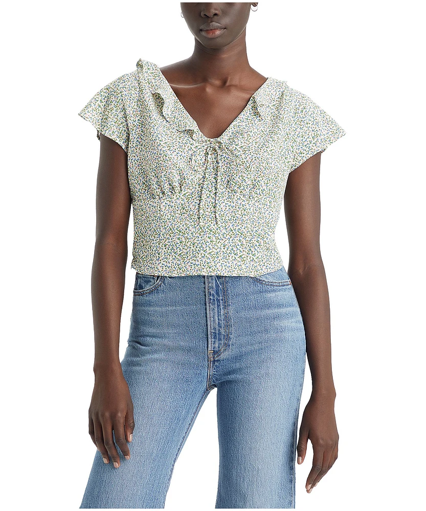 Levi's Women's Mylene Slim Fit V Neck Blouse