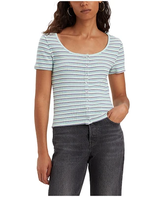 Levi's Women's Britt Slim Fit Snap Front Top