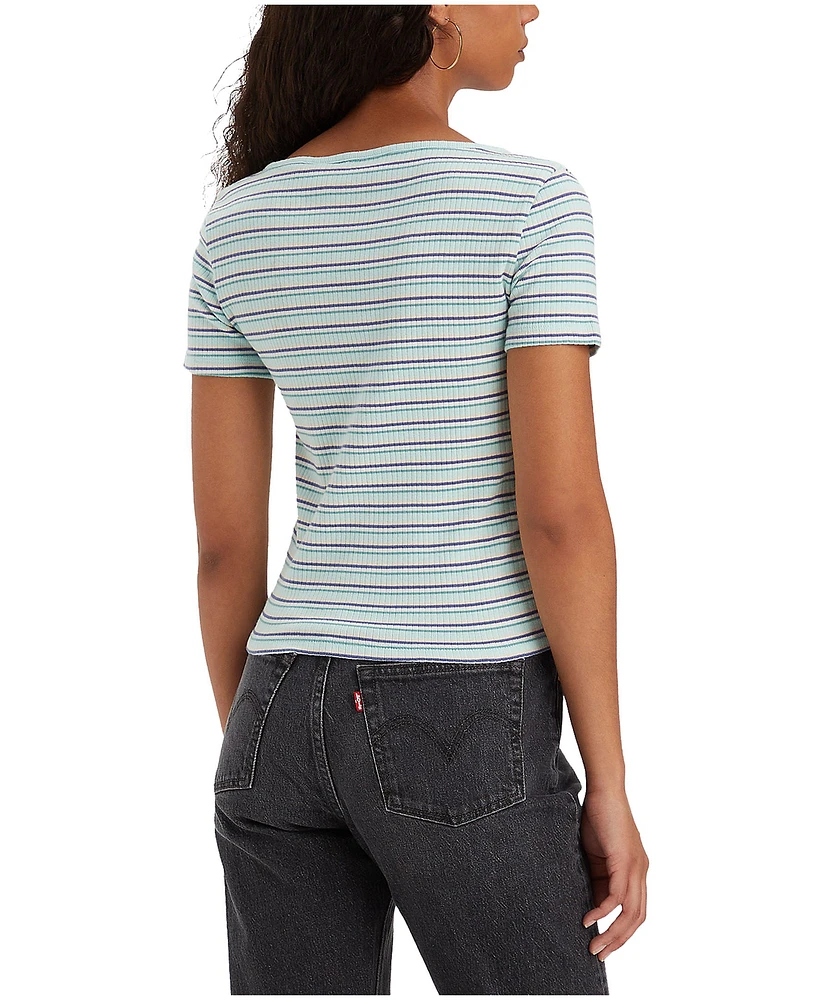 Levi's Women's Britt Slim Fit Snap Front Top