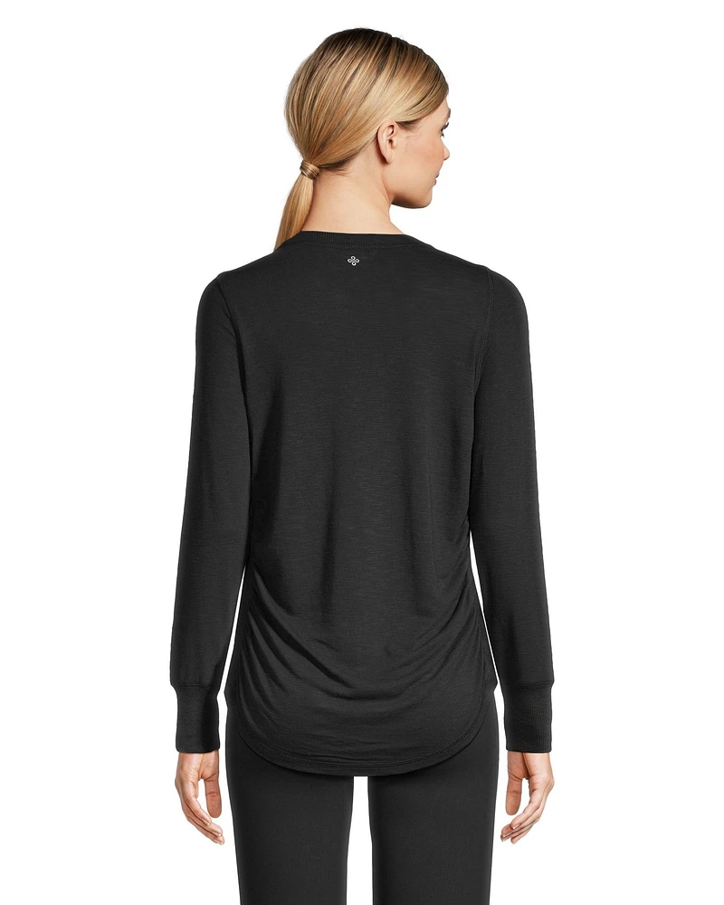 Shambhala Women's Long Sleeve Ruched T Shirt