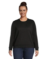 Denver Hayes Women's Quilted Long Sleeve Puff Sweatshirt