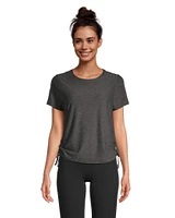 Shambhala Women's Short Sleeve Ruched Side T Shirt