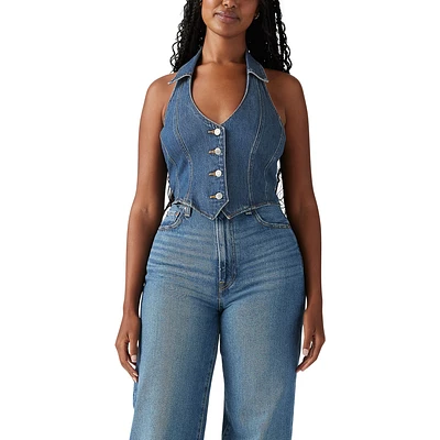 Levi's Women's Denim Corset Halter Top