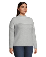 Denver Hayes Women's Semi Fitted Cozy Mock Neck Jaquard Pullover