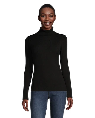 Denver Hayes Women's Fitted Ribbed Turtleneck