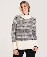 Denver Hayes Women's Mock Neck Double Knit Pullover