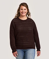 Denver Hayes Women's Boat Neck Pointelle Pullover