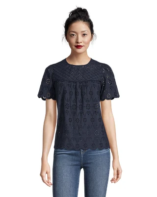 Women's Round Neck Embroidered Blouse