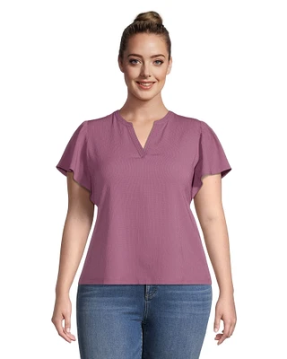 Women's Flutter Sleeve Blouse