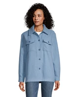 Women's Oversized Shacket with Chest Pockets