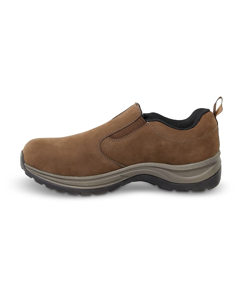 WindRiver Men's Roamer Slip On Quad Comfort Wide Fit Shoes - Brown