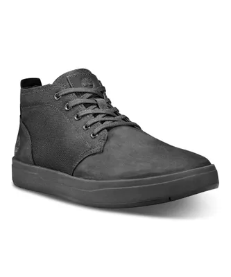 Timberland Men's Davis Square Leather and Fabric Chukka Boots