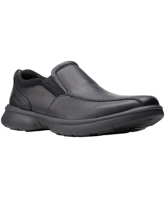 Clarks Men's Bradley Step Black Leather Slip On Shoes