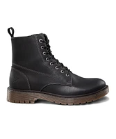 Denver Hayes Men's Classic 8-Eye Lace-up Boots - Black