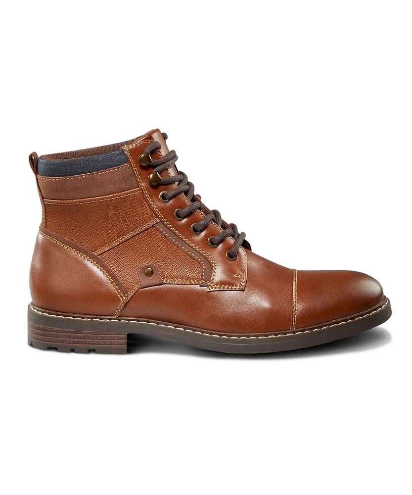 Denver Hayes Men's Mid Cut Lace-Up Casual Boots - Brown