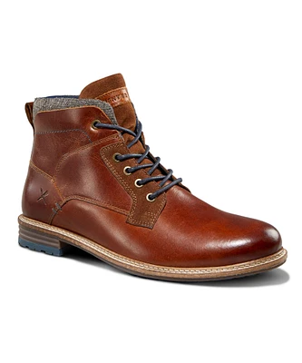 Denver Hayes Men's Brampton Leather Lace-up Boots - Cognac