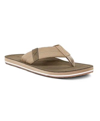 Denver Hayes Men's Sudak Thong Style Flip Flops - Taupe