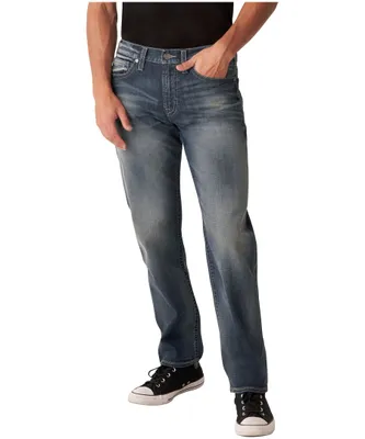 Silver Men's Hunter Relaxed Athletic Straight Leg Dark Wash Jeans