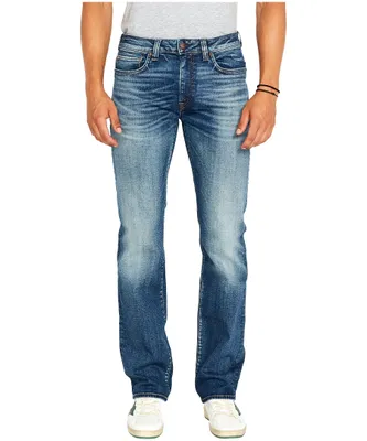 Buffalo Men's Driven Relaxed Mid Rise Straight Leg Stretch Jeans - Light Wash