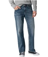 Silver Men's Gordie Loose Fit Straight Leg Jeans - Medium Indigo Wash