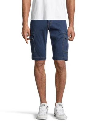 Lois Men's Enrique Bermuda Straight Fit Cargo Jean Denim Shorts