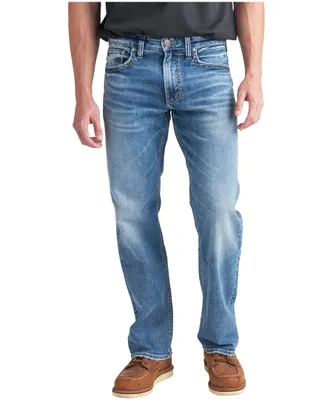 Silver Men's Zac Mid Rise Relaxed Fit Straight Jeans - Light Wash