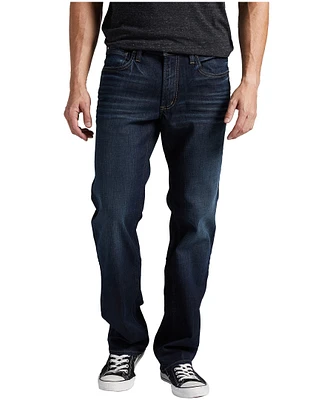 Silver Men's Allan Mid Rise Slim Straight Fit Stretch Denim Jeans