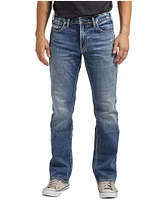 Silver Men's Jace Slim Fit Mid Rise Boot Cut Stretch Denim Jeans