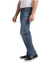 Silver Men's Allan Mid Rise Slim Fit Straight Leg Flex Denim Jeans