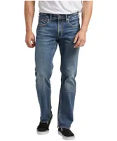 Silver Men's Allan Mid Rise Slim Fit Straight Leg Flex Denim Jeans