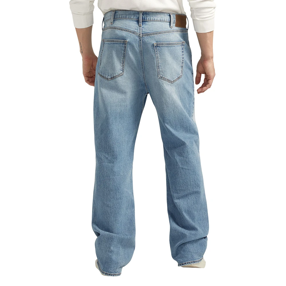 Silver Men's Big Guy Loose Fit Straight Leg Jeans