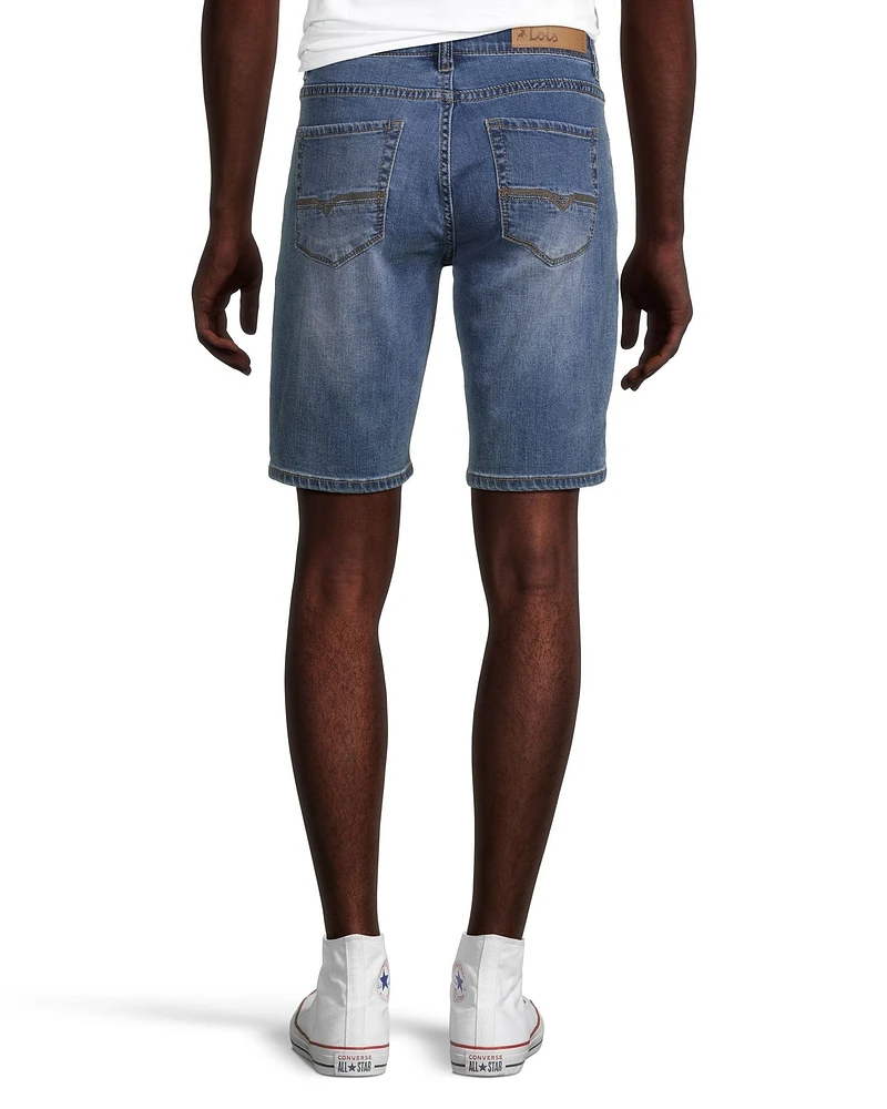 Lois Men's Dennis Bermuda Medium Wash Denim Shorts