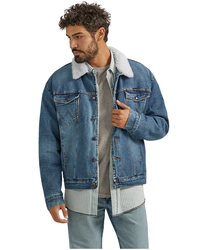 Wrangler Men's Sherpa Lined Denim Jacket