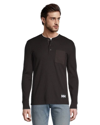 Helly Hansen Men's Long Sleeve Waffle Knit Henley Shirt