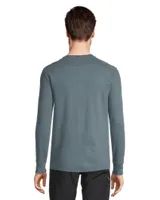 WindRiver Men's Birdseye Long Sleeve Comfort Dry Henley Shirt