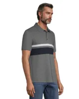 Denver Hayes Men's 50 Wash Stretch Short Sleeve Modern Fit Pique Polo Shirt