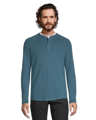 WindRiver Men's Long Sleeve Double Layer Henley