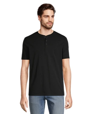 Men's Stretch Short Sleeve Henley Shirt