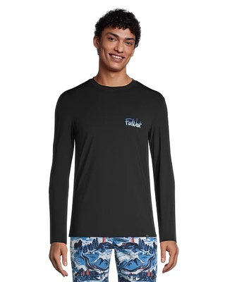 FarWest Men's UV Blocker Long Sleeve Graphic Swim Shirt