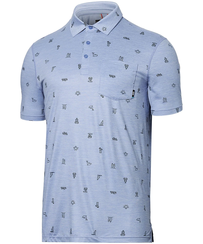 SAXX Men's DropTemp™ All Over Print Polo Shirt