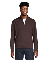 Denver Hayes Men's Quarter Zip French Rib Long Sleeve Mock Neck Shirt