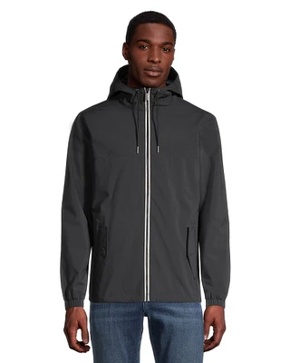 Denver Hayes Men's Water Repellent Hyper-Dri 1 Carlton Attached Hood Jacket