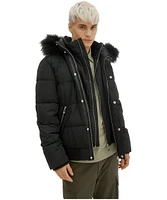 NOIZE Men's Nixon Fixed Hood Quilted Polyester Bomber Jacket - ONLINE ONLY