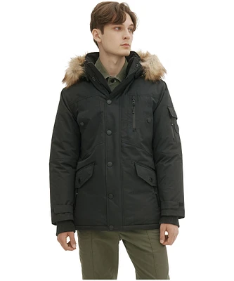 NOIZE Men's Jacob Mid Length Quilted Parka Jacket