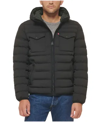 Levi's Men's Stretch Puffer Jacket with Hood