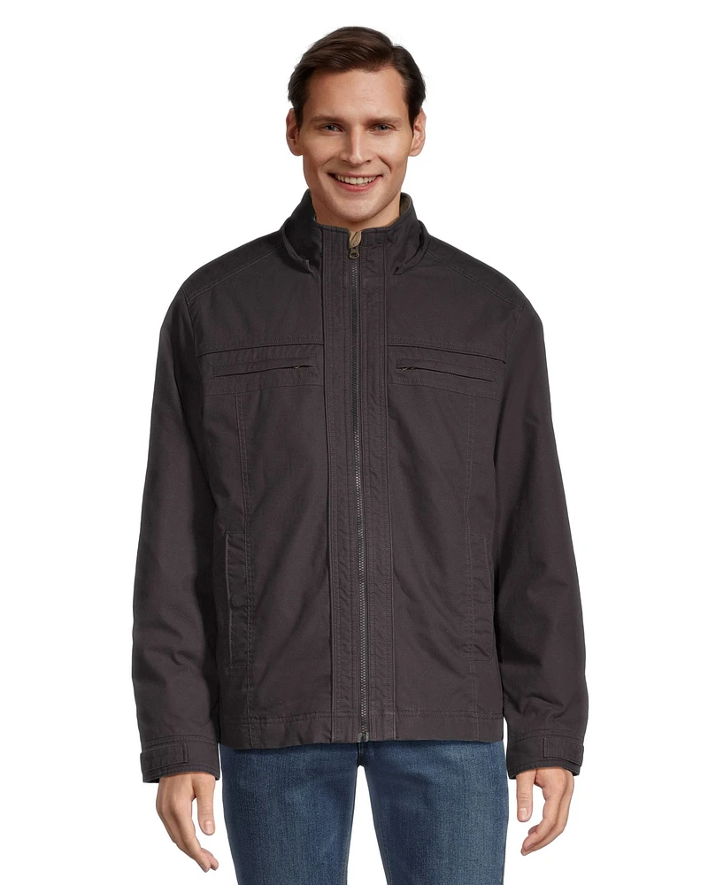 WindRiver Men's Cotton Fleece Lined Casual Jacket