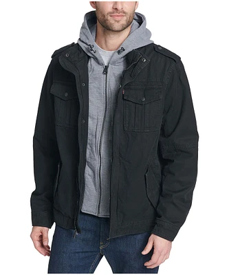 Levi's Men's Sherpa Lined Cotton Jersey Hooded Casual Jacket