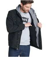 Levi's Men's Sherpa Lined Cotton Jersey Hooded Casual Jacket