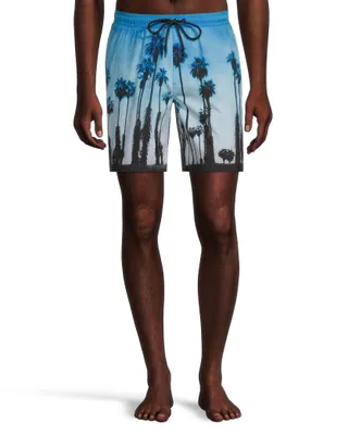 EXP Men's Camo Mid Rise Swim Shorts